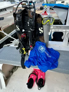 Picture of Doug's gear set up on the boat.
